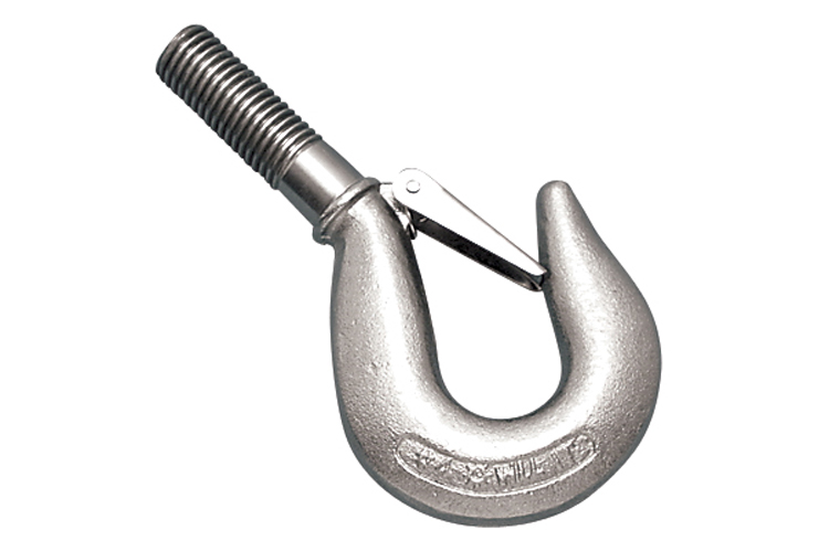 Stainless Steel Threaded Shank Hook, Forged, Load Rated, S0458-0100, S0458-0120, S0458-0150, S0458-0200